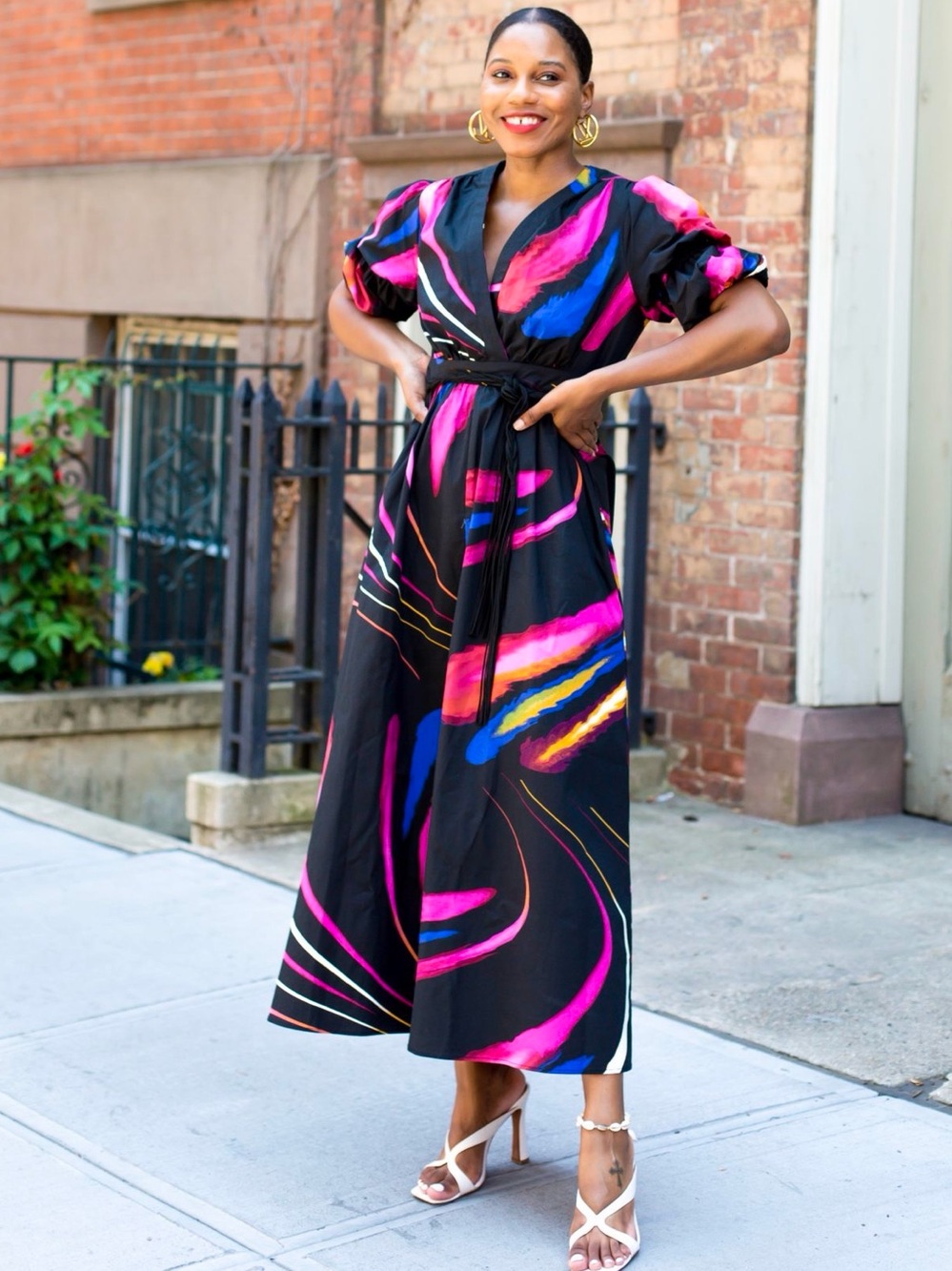 Gabrielle Union x NY and Co Print Maxi Dress. Size XL.